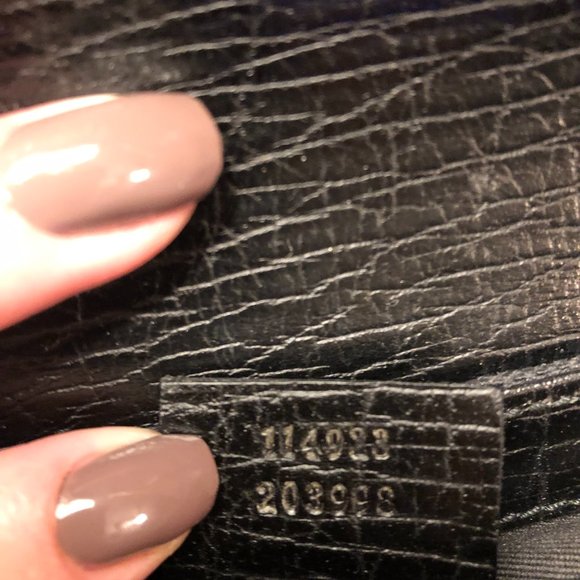 GUCCI Vintage Black Monogram Horse Bit Clutch - Picture 13 of 16